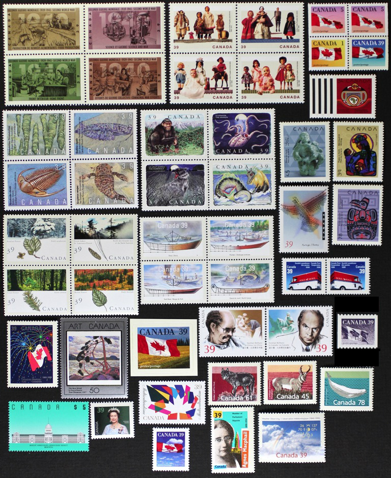 CANADA Postage Stamps, 1990 Complete Year set collection, Mint NH, See ...