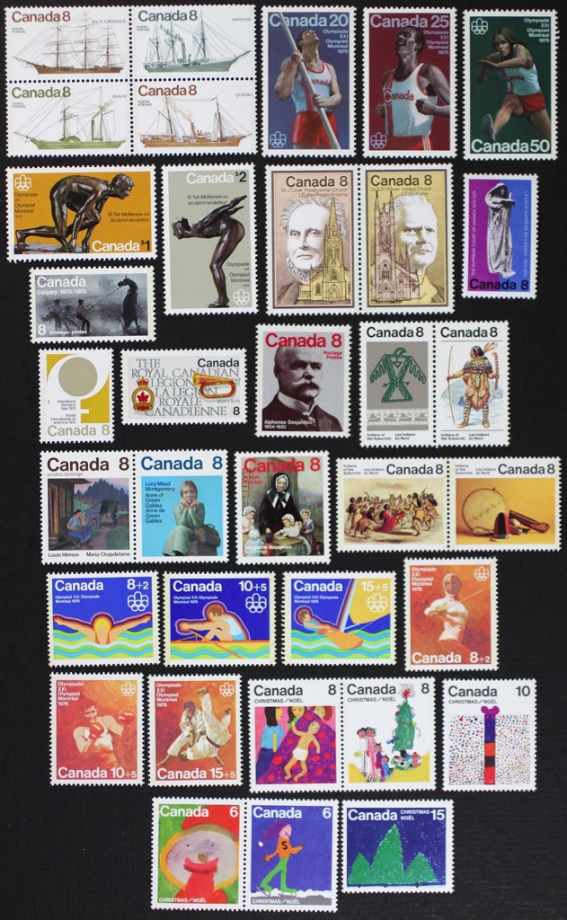 CANADA Postage Stamps, 1975 Complete Year Set collection, Mint NH, See ...