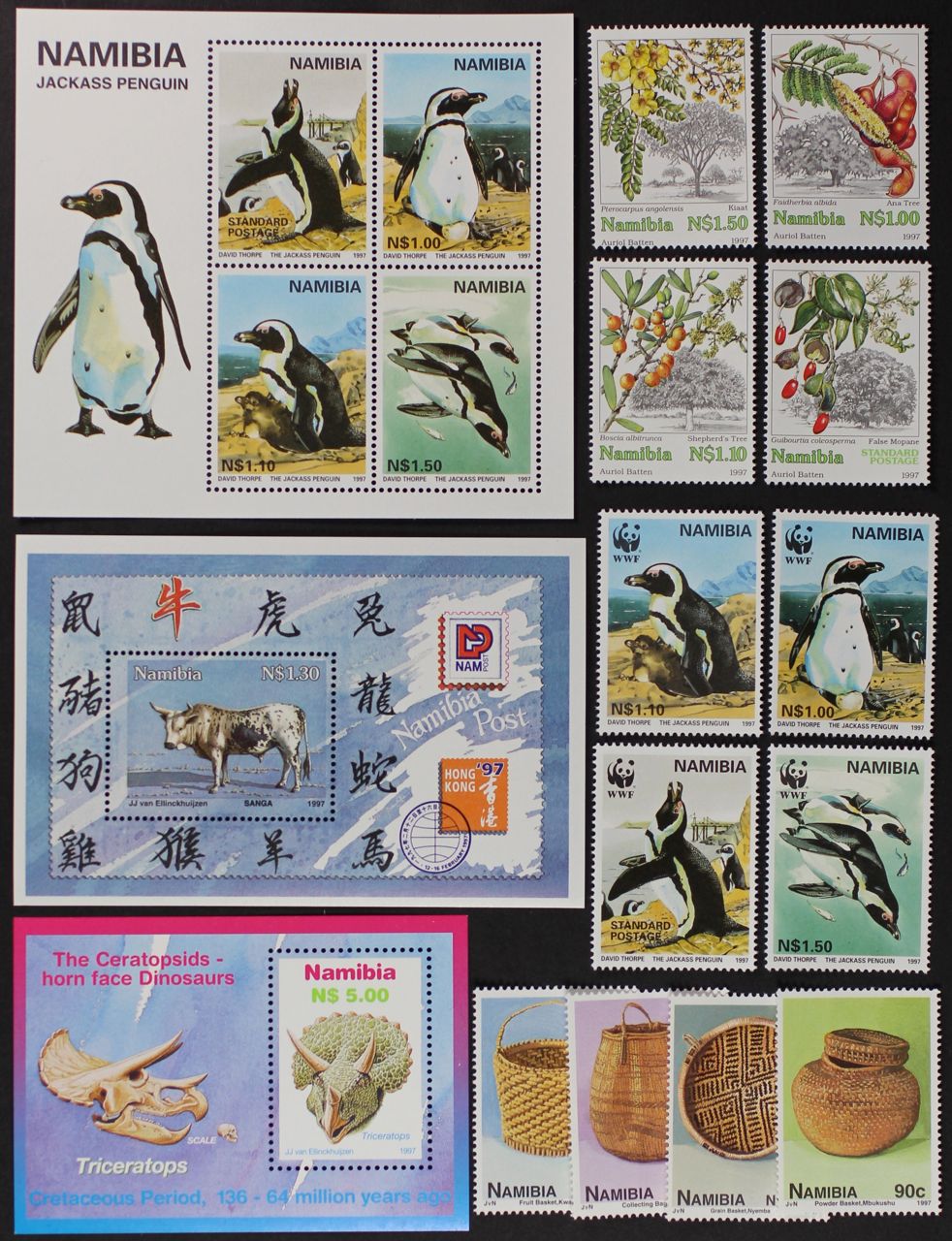   superb collection mint NH complete sets, Birds, Dinosaurs etc  