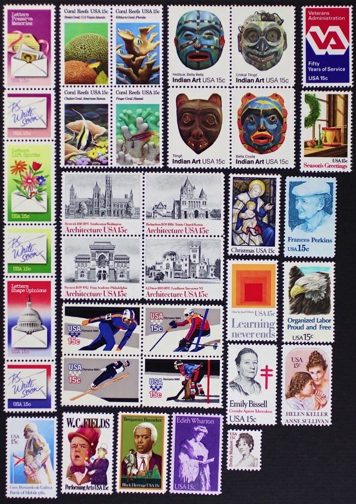 US 1980 Commemorative Year Set collection of 35 stamps Mint NH | eBay